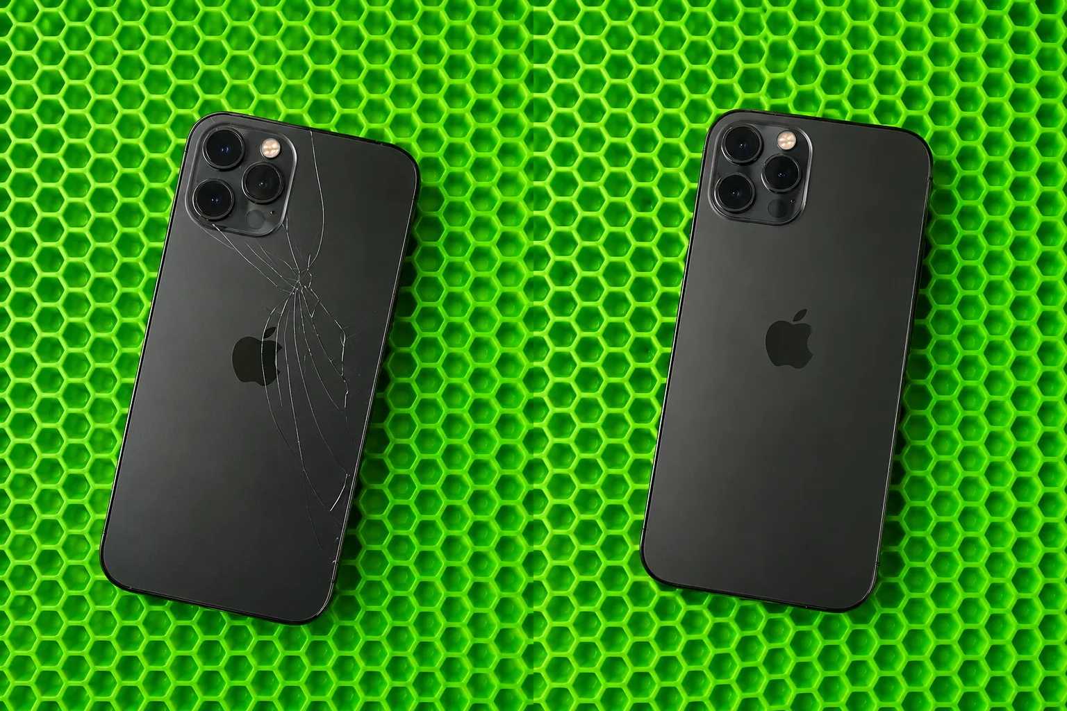 Один ремонт Спецрум до и после замены заднего стекла iPhone